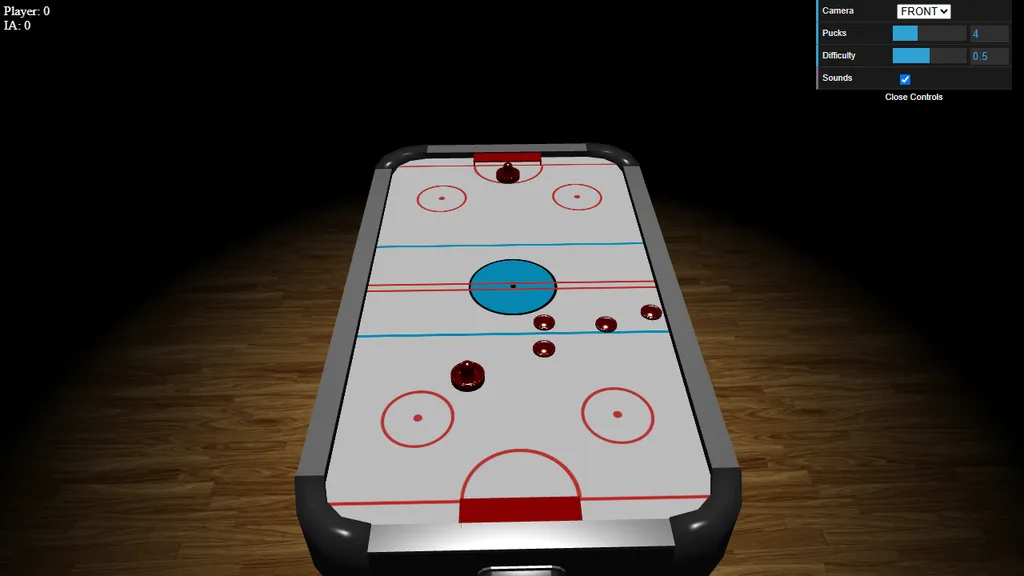 WebGL Air Hockey gameplay capture 1